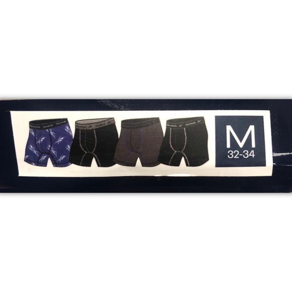 Reebok Mens Performance Boxer Briefs 4-pack (Size: M and XL) - Picture 4 of 5
